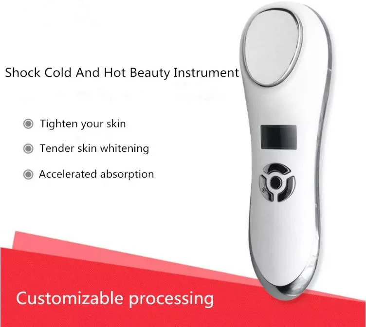 Facial Hammer Massage Ionic LED Galvanic Device Hot and Cool Beauty Machine
