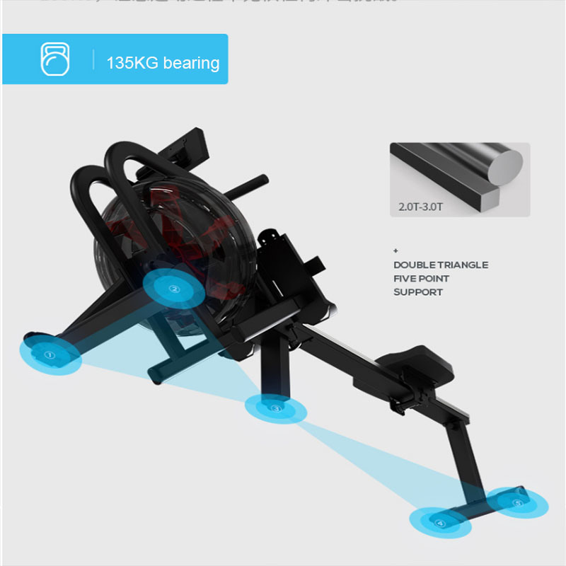 Intelligent Magnetic Water Resistance Fitness Rowing Machine for Fitness