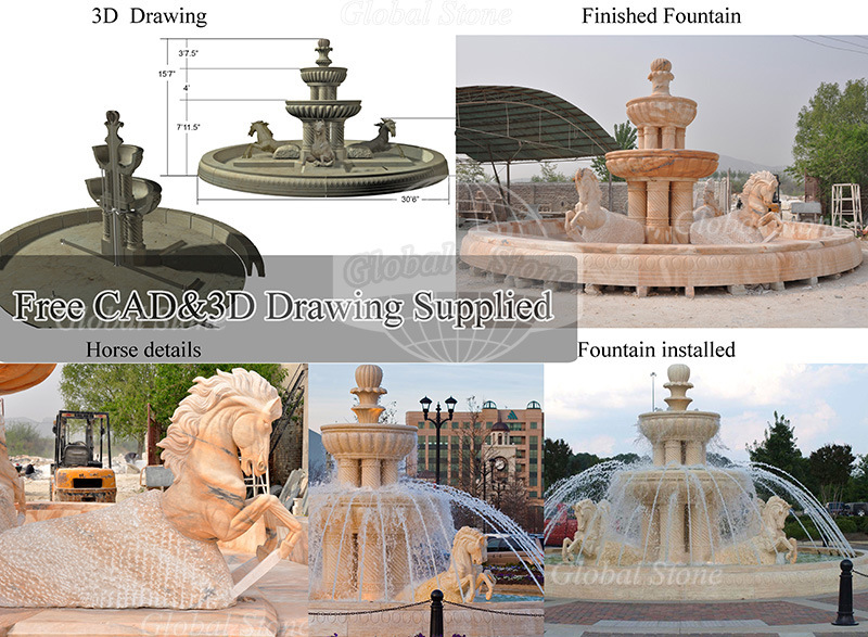 White Marble Stone Sculptures Water Fountain (GSF-150)