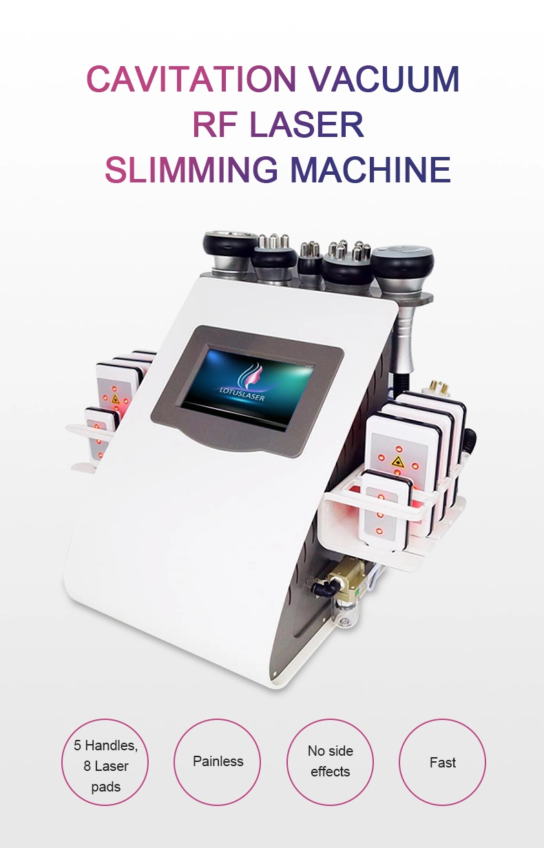 Easy to Use Ultrasonic Cavitation machine 6 En 1 Peru Weight Loss Slimming Mac Slimming Machine