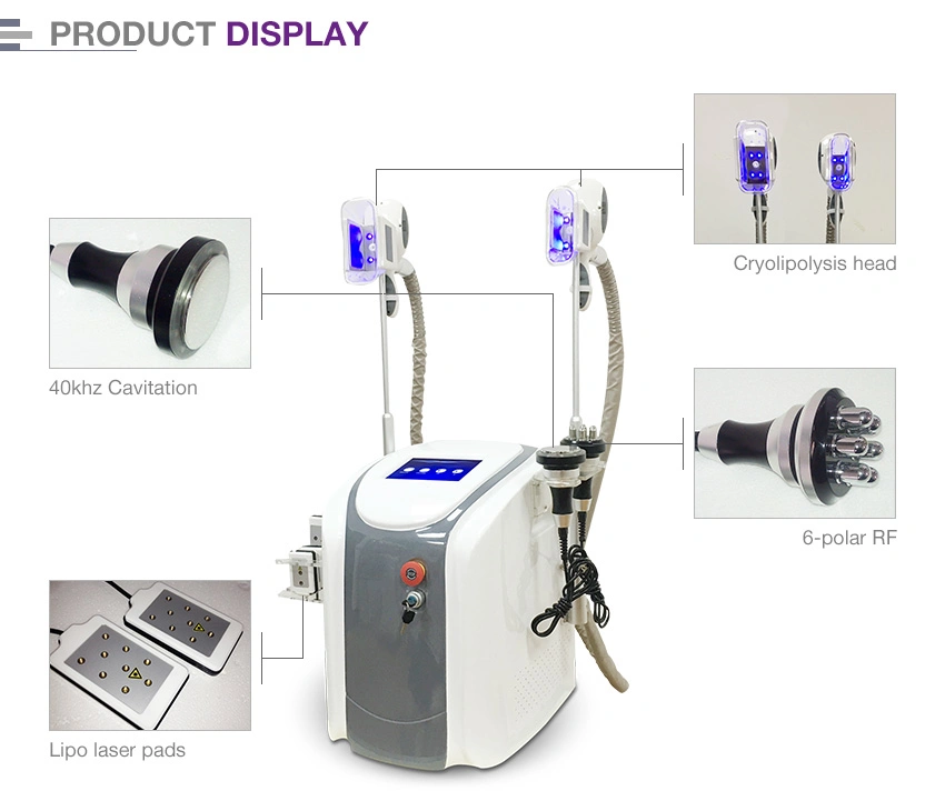 Hot Sale 5in1 RF Lipo Laser Cryolipolysis Cool Shaping Machine