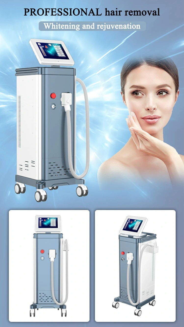 2000W Big Input Power 808nm Diode Laser Permanent Hair Removal Machine 600W Handle with 10 Bars