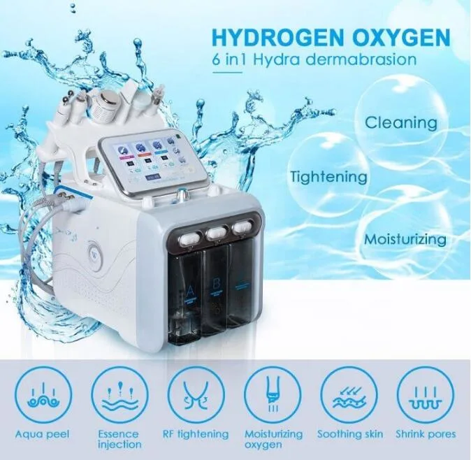 6 in 1 Multifunction H2O2 Hydrogen Oxygen Facial Beauty Machine