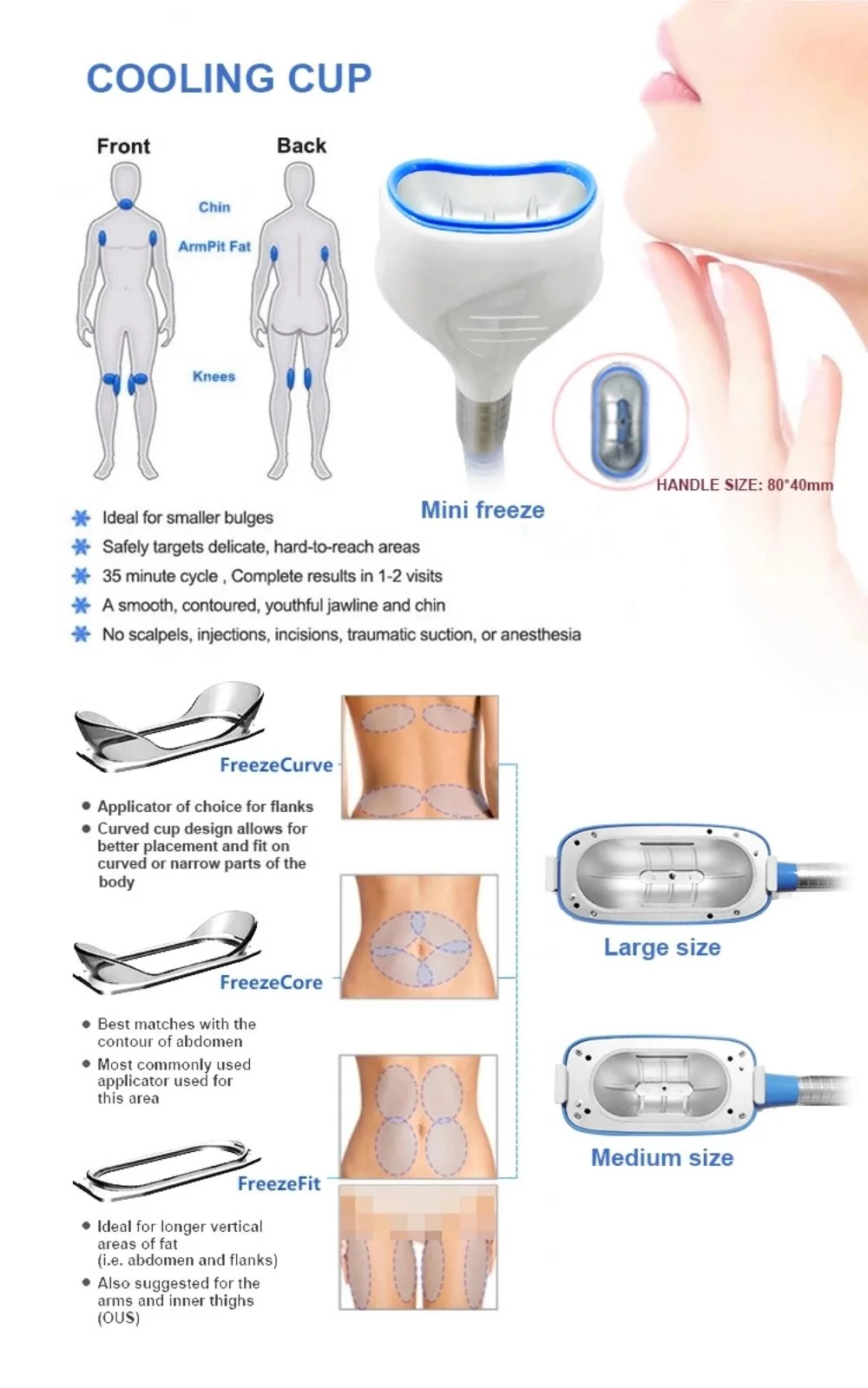 360 Cryolipolysis Slimming 4handles Fat Freezing Machine Slimming/Lipo Laser/Body Contouring