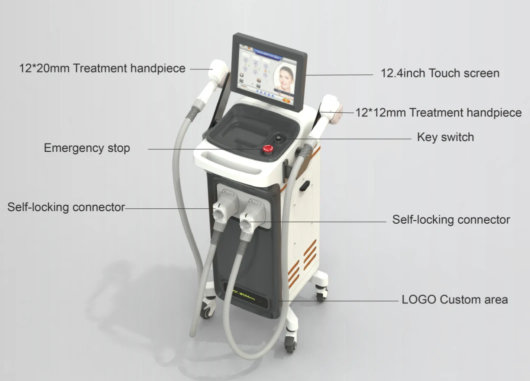 Nubway Best Painless High Technology Gentlease 808 Soprano Diode Laser Hair Removal Machine with Big Spot