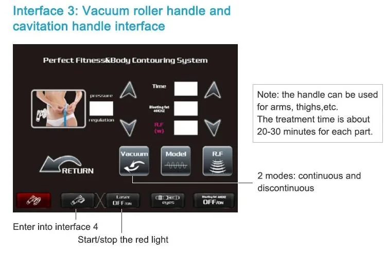 Portable V9 Cavitation Vacuum Roller Vela Shape Body Slimming Machine