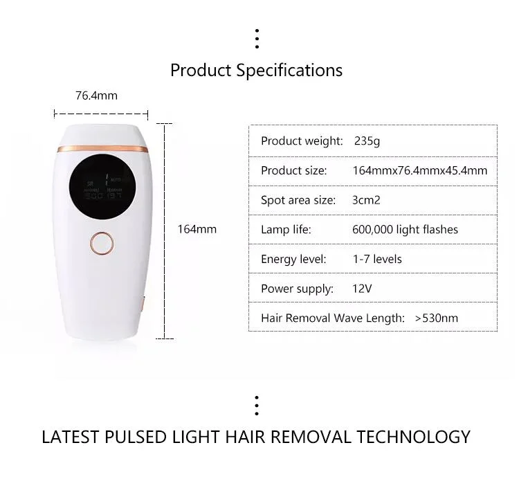 2019 New Handheld Beauty Device Mini Epilator Home Use Laser IPL Hair Removal Machine