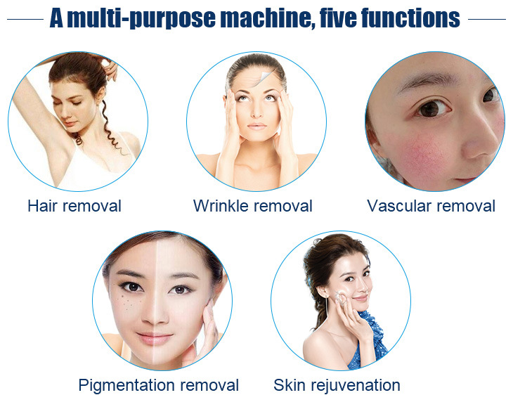 Profession 2 in 1 Opt Shr IPL ND YAG Laser Beauty Equipment for Hair Removal Skin Rejuvenation