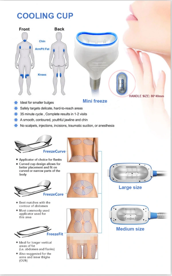 Multifunctional Criolipolisis Fat Freeze Cellulite Remover 360 Fat Freeze Beauty Device