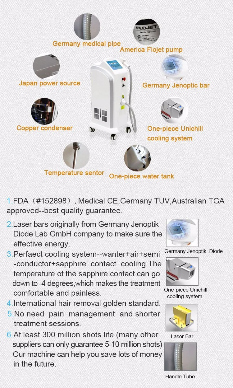 Medical Best Diode Laser 810 Nm for Hair Removal Diodo Laser Machine