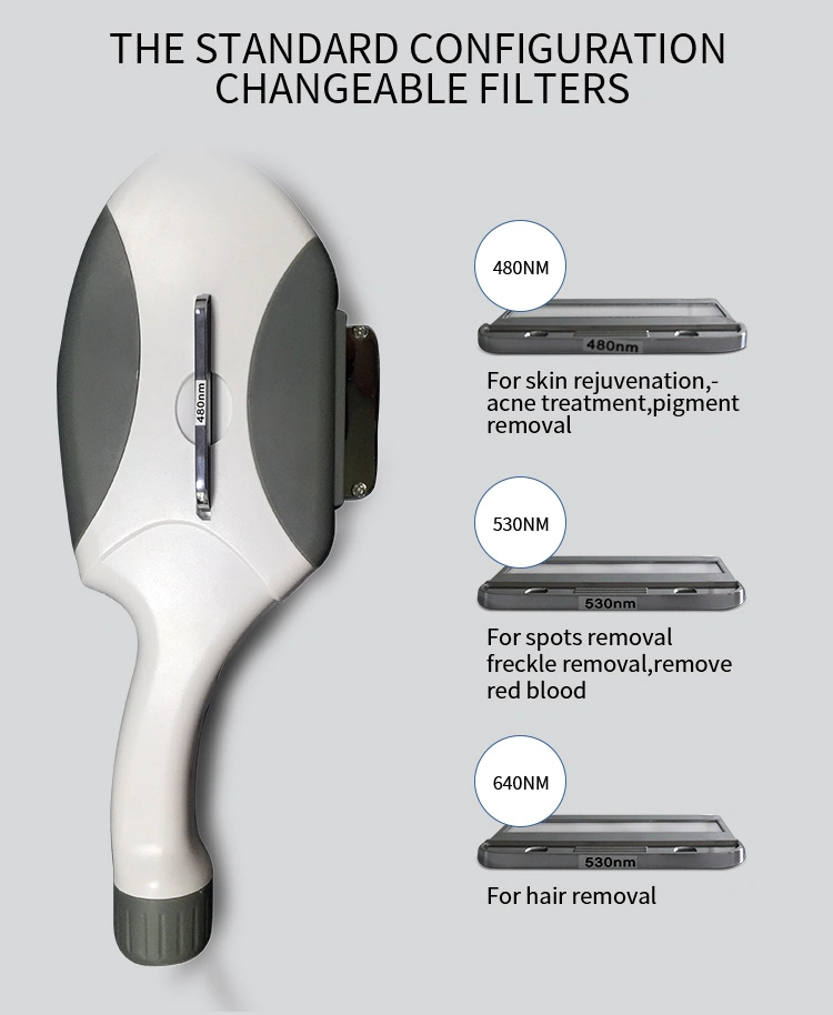 Professional Shr IPL Hair Removal/E-Light Opt Wrinkle Removal Device