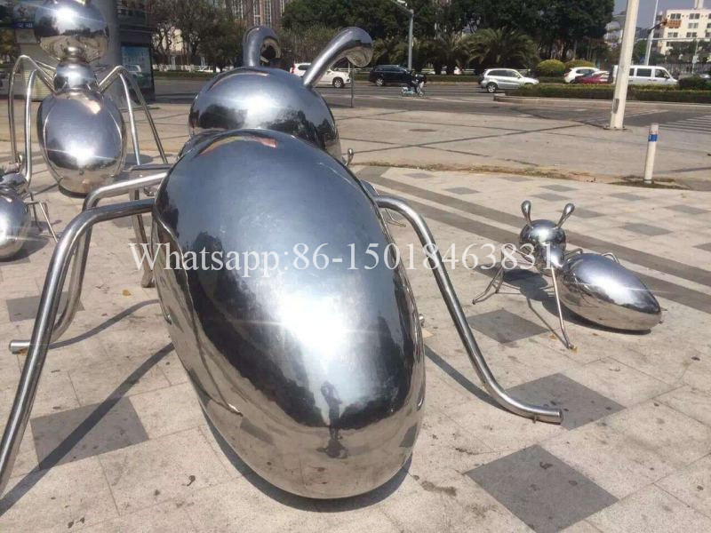 Titanium Coated Stainless Steel Sculptures Metal for Outside Decoration