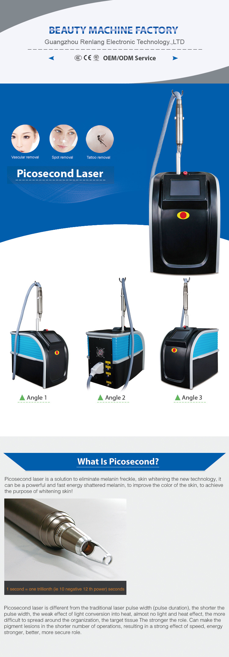 China Supplier ND YAG Laser Q Switched Picosecond Device Price