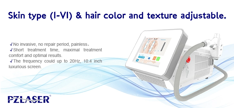 Pz Laser Alexandrite Permanent 755nm 808nm 1064nm Diode Laser Hair Removal Machine Price for Sale