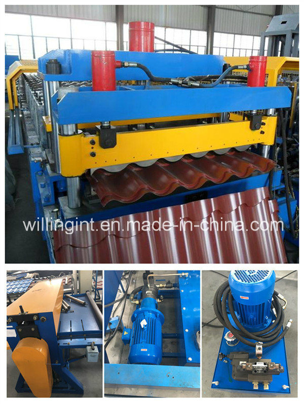 Ce Corrugated Glazed Roof Tile Cold Wall Roof Forming Machine