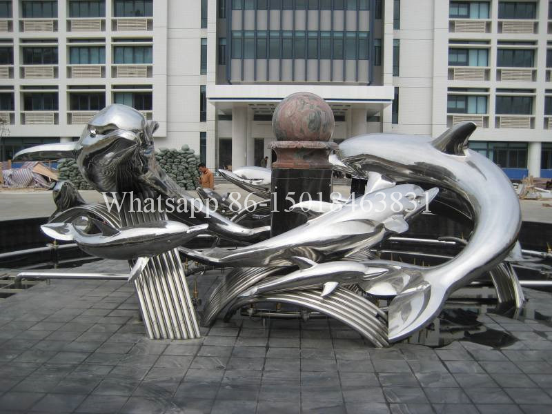 Titanium Coated Stainless Steel Sculptures Metal for Outside Decoration