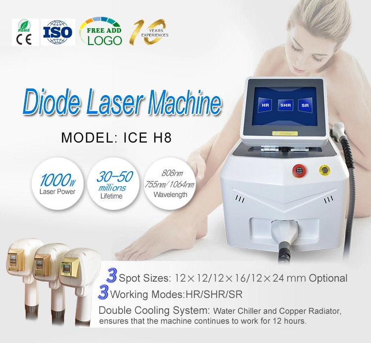 Alexandrite Laser 755nm ND YAG 1064nm Laser 808nm Diode Laser Hair Removal 808nm Unlimited Shots