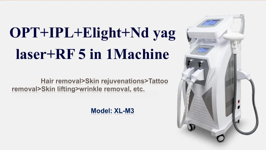 5 in 1 Multifunction Beauty Device with IPL Opt Elight RF YAG Laser