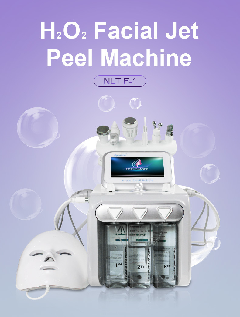 2021 Promotion Facial Beauty Equipment H2O2 6 in 1 Hydro Dermabrasion Machine