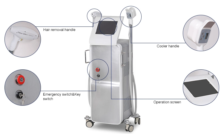 2021 Newest Speed Diode 808 Nm Alex 1064nm Machine Low Price 808nm FDA Approved Diode Laser Hair Removal Machine