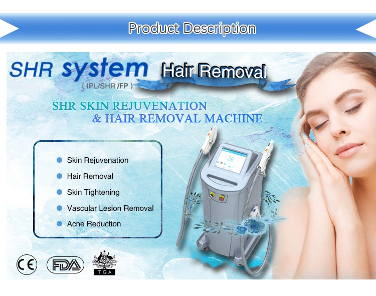 Beijing Sincoheren Two Handle Pieces IPL Shr RF Hair Removal Machine with Good Price