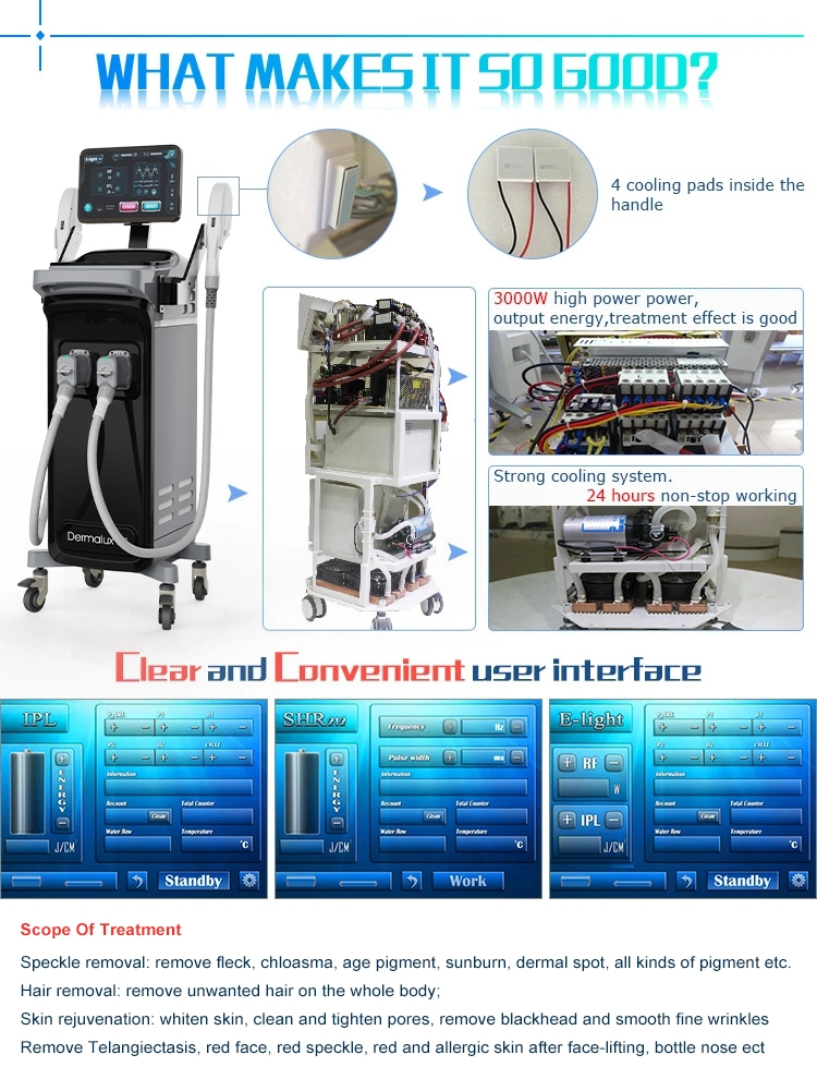 3 in 1 Medical Germany Shr E-Light IPL Laser Machine Elight