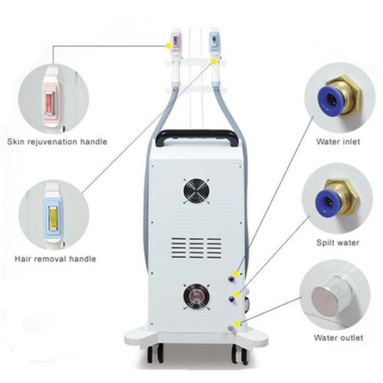 Vertical Double Shr Opt IPL Hair Removal Instrument for Beauty Salon