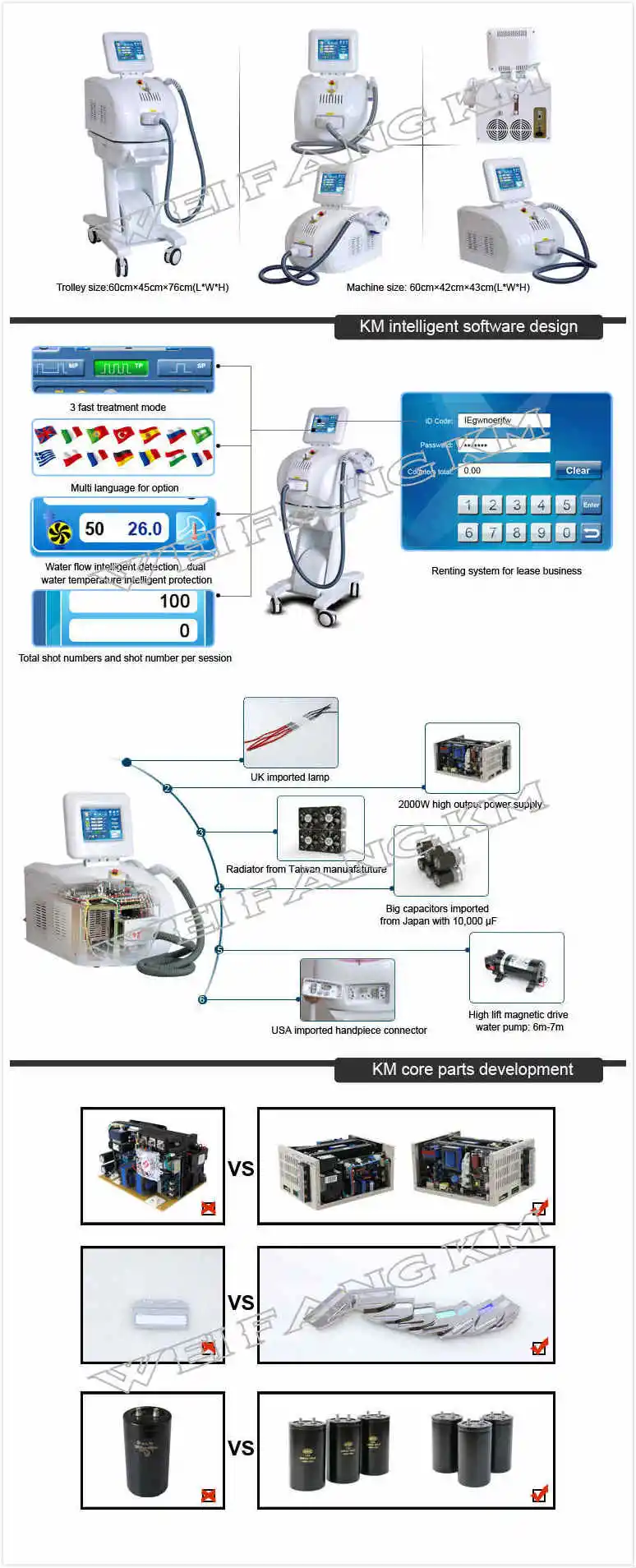 China Suppliers FDA Approved Multi Function Shr IPL Laser Machine Price for Salon Use