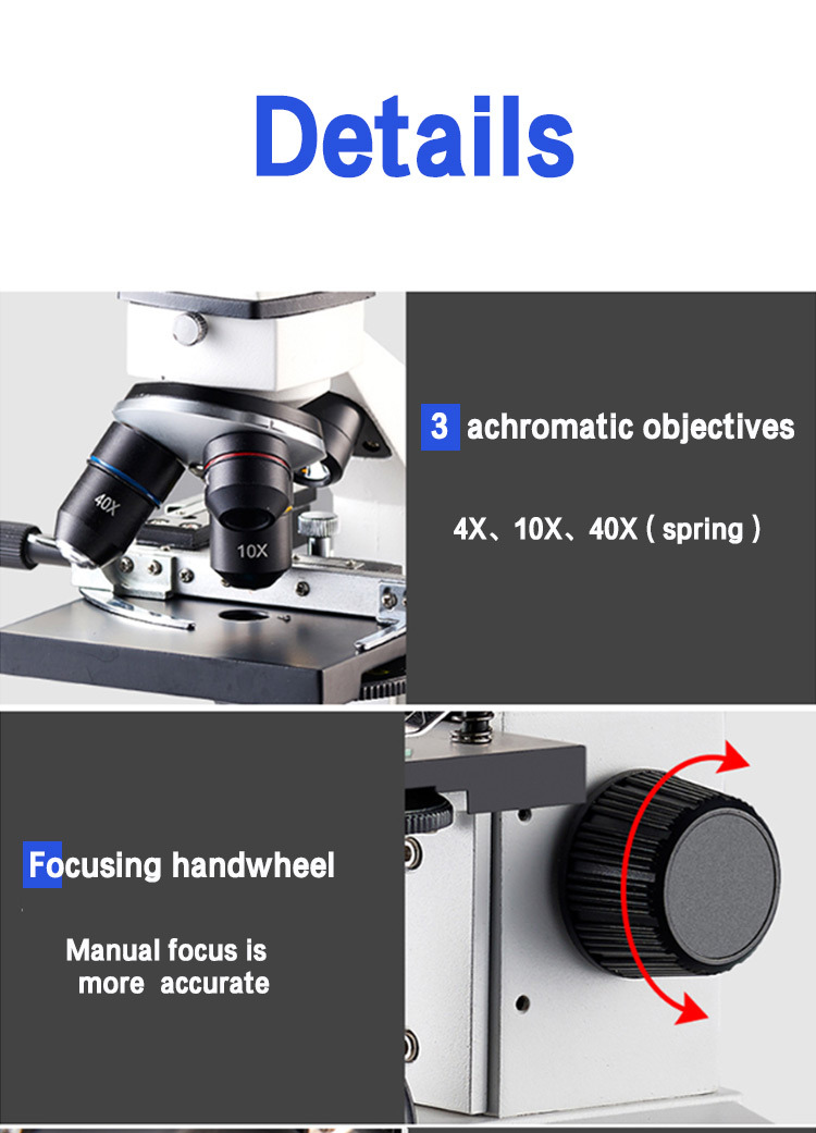 School Monocular Microscopes Supplier Digital Microscope Lens for Laboratory Instruments