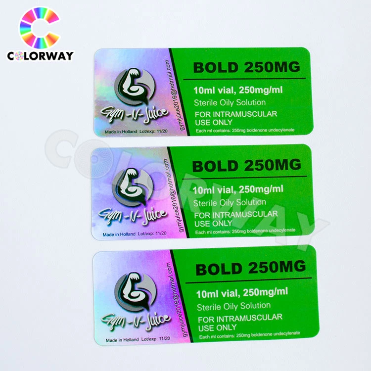 High Demand Customized Design Waterproof Security Pharmaceutical Hologram Vial Label