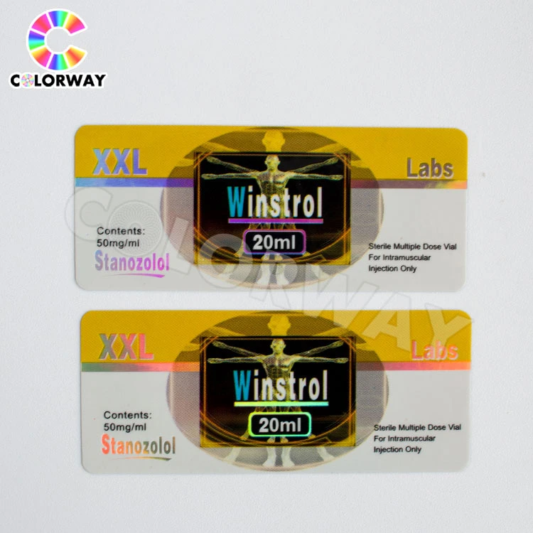 High Demand Pharmaceutical 10ml Holographic Label Hologram Vial Label