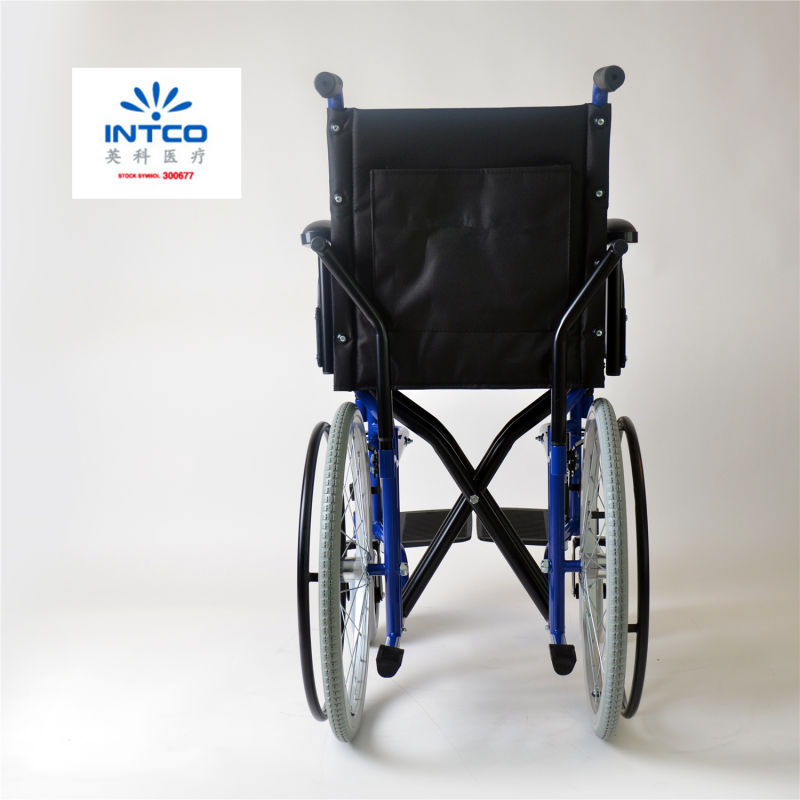 Aids Mobility Foldable Steel Wheelchair for Narrow Environment