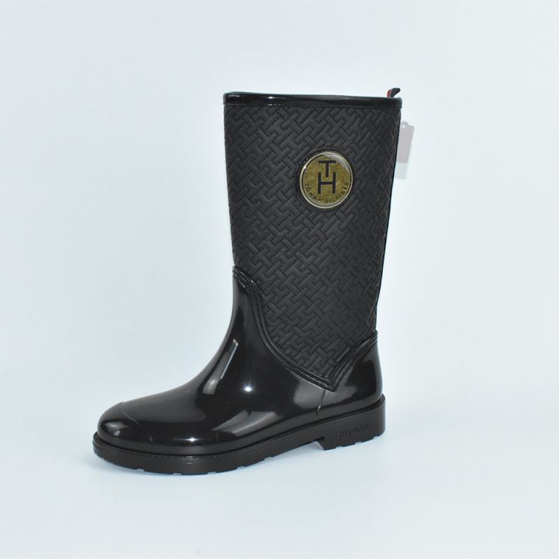 Fashion PVC Rain Boots Waterproof Black Rain Boots for Women