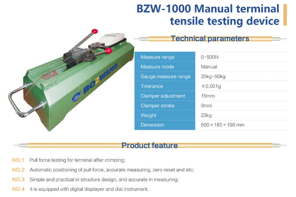 Bzw-1000 Manual Terminal Tensile Testing Device