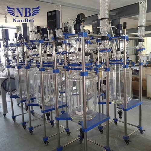 Laboratory Glass Reactor 50L Jacket Glass Reactor Chemical Reactor