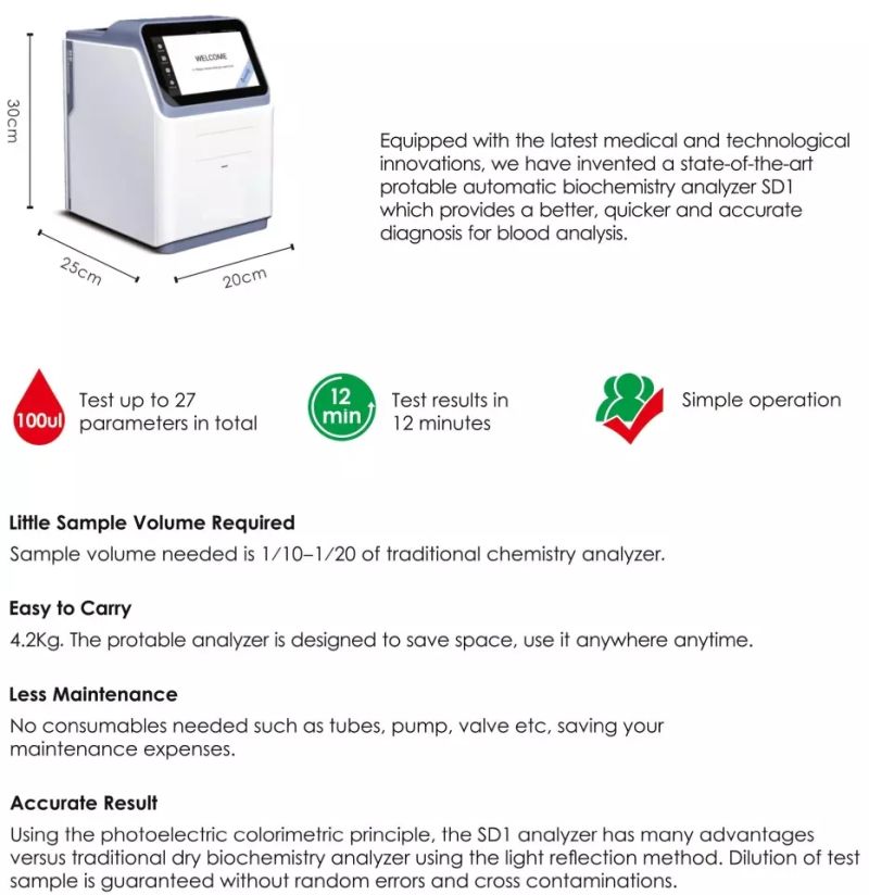 Hospital Medical Full Automated Dry Chemistry Analyzer