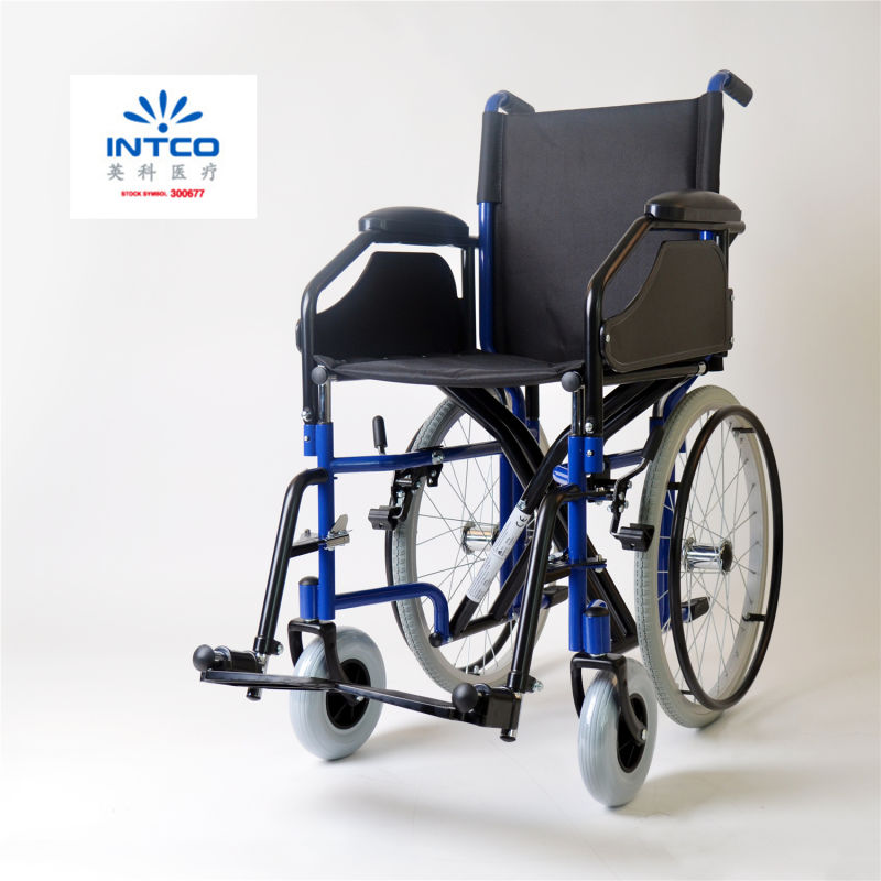 Aids Mobility Foldable Steel Wheelchair for Narrow Environment