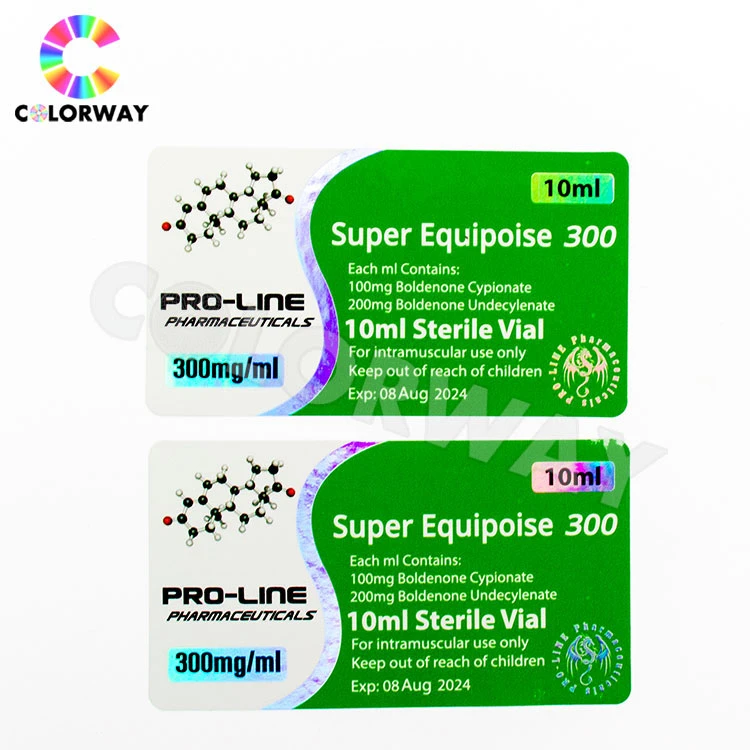 Durable Quality High Demand Waterproof Custom Hologram Sterile Vial Label