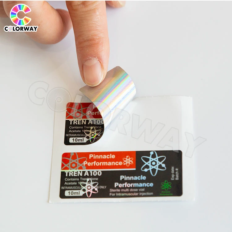 Durable Quality High Demand Waterproof Custom Hologram Sterile Vial Label