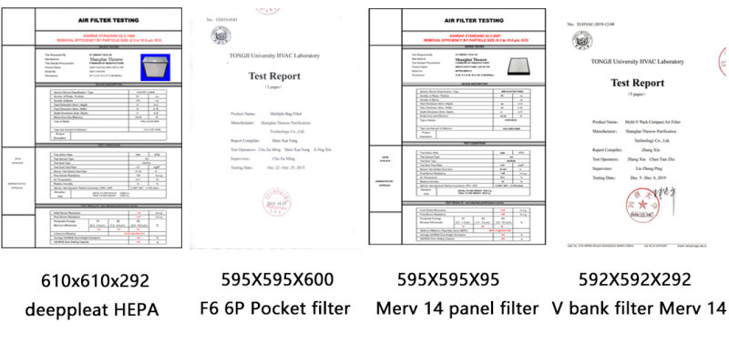 HEPA Panel Filter for Laboratory with Laminar Air Flow