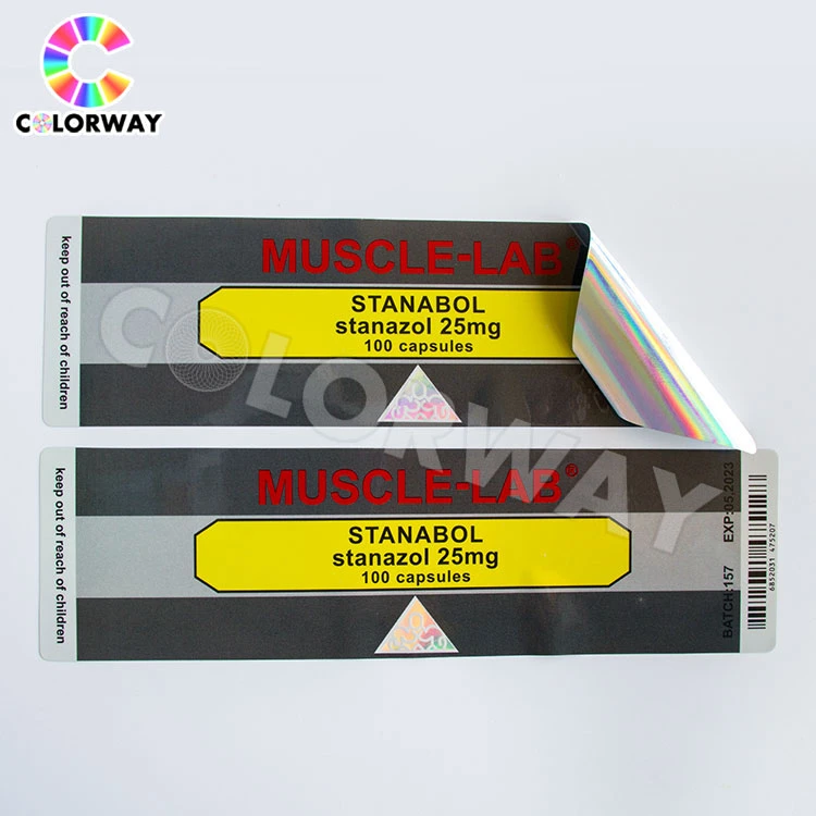 High Demand Professional Design Custom Printable 10ml Hologram Vial Label