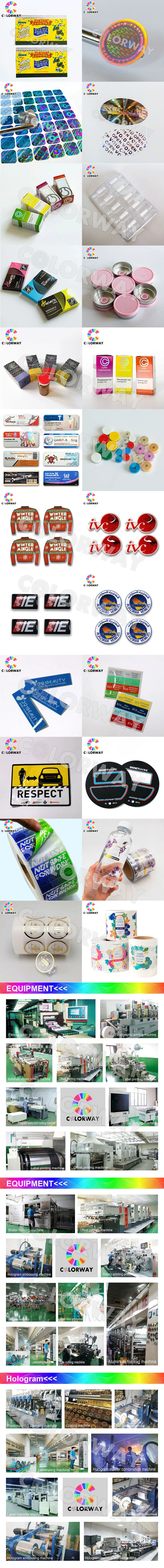 High Demand Customized Design Waterproof Security Pharmaceutical Hologram Vial Label
