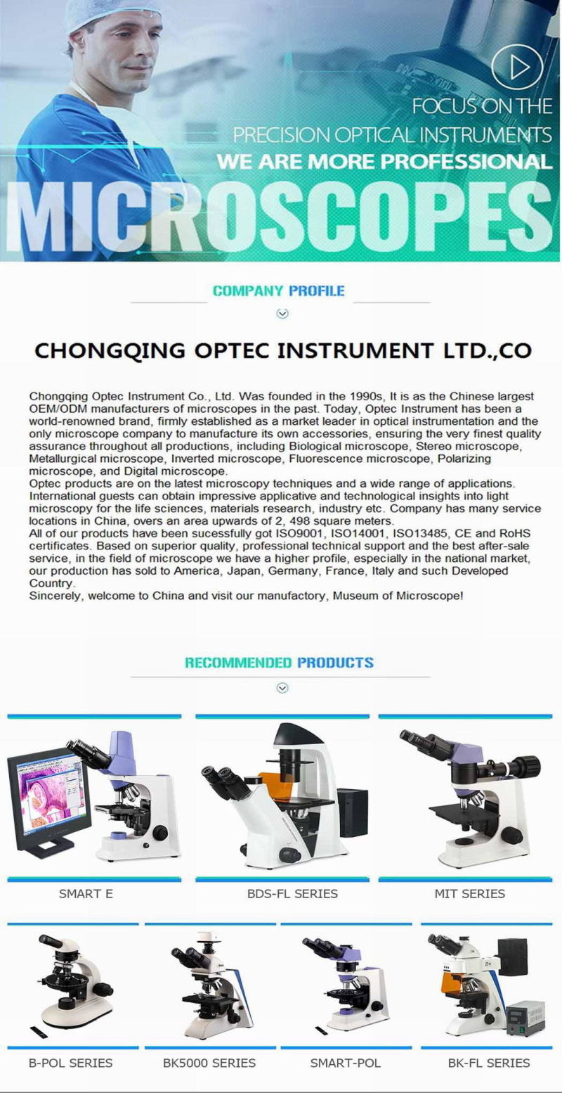 Double Layer Monocular Optical Microscope for Lab Instrument