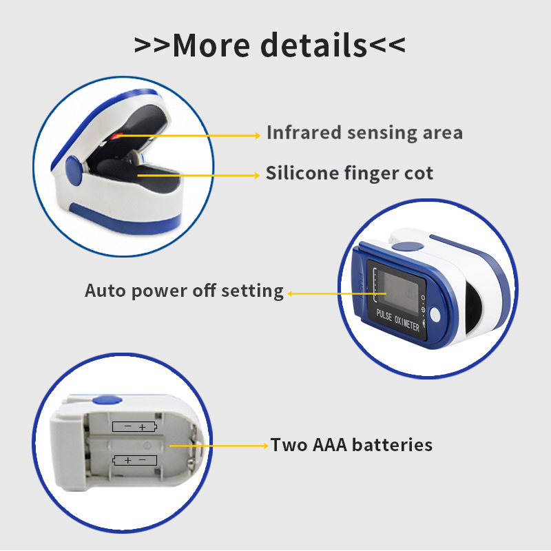 Mini Blood Oxygen Saturation Monitor Digital Oxygen Meter Fingertip Pulse Oximeter