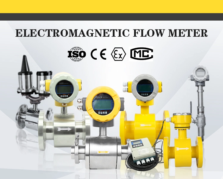 316L or Tantalum Electrode Magnetic Flow Meter for Chemical Abrasive Liquids with PLC or Computer