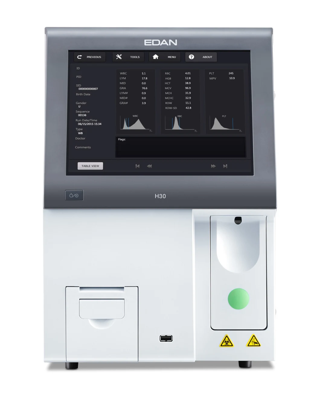 Hematology Analyzer Combo with Chemistry Analyzer Diluent Hematology Analyzer Price Edan H30