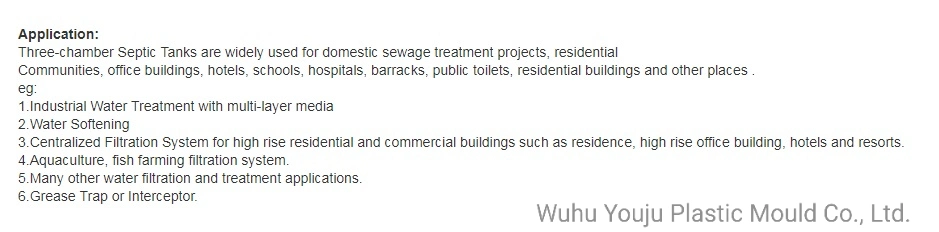 High Quality Environmental China Waste Septic Tank Biotech- Underground Sewerage Treatment Process Septic Tank