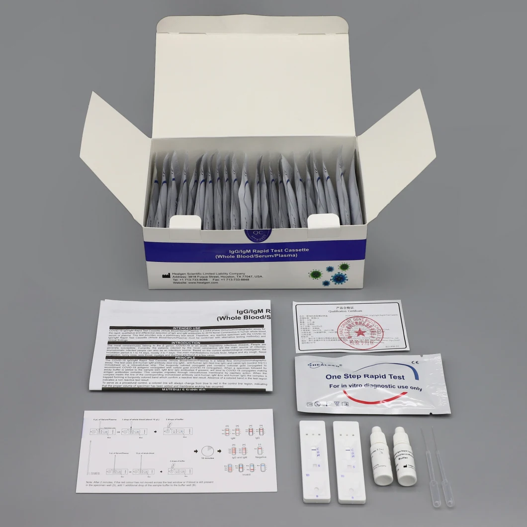 Antibody Rapid Test Kit Igg Igm Antigen Kit Rapid Test Individual pH Test Kit CE Certificate