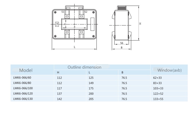 Current Transformer 50Hz for Measurement Lmk6-0.55 660V