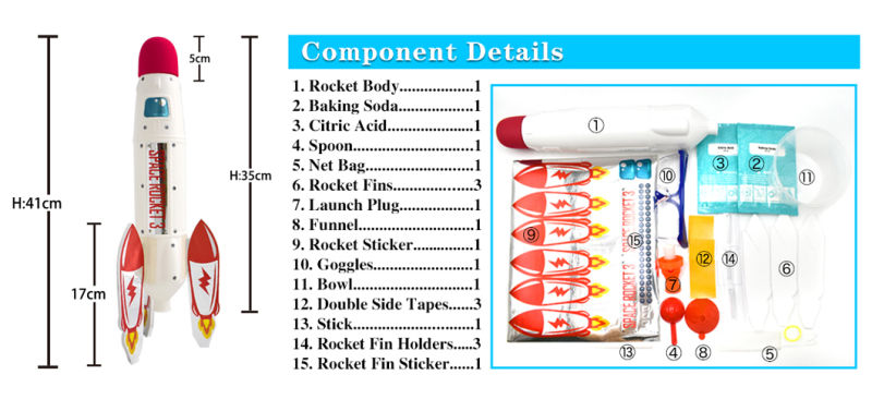 Stem Rocket Experiment Chemical Kit for Boys and Girls